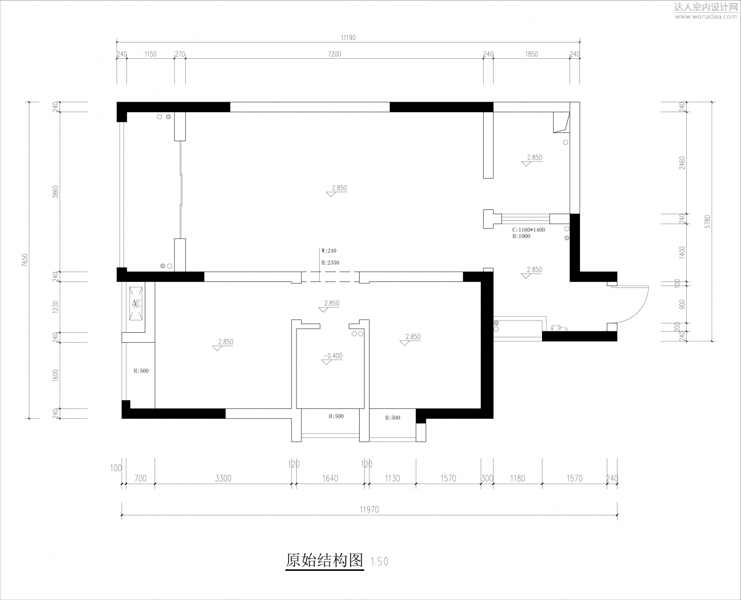 在平面布置上，原本打算将空间分割成有几何构成感的布局，厨房做开放式的。无奈业主有点难以接受过多空间改 ...