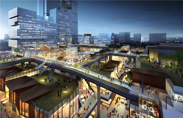 曲江创意谷商业街区设计再现长安“长桥卧波、复道行空”盛景