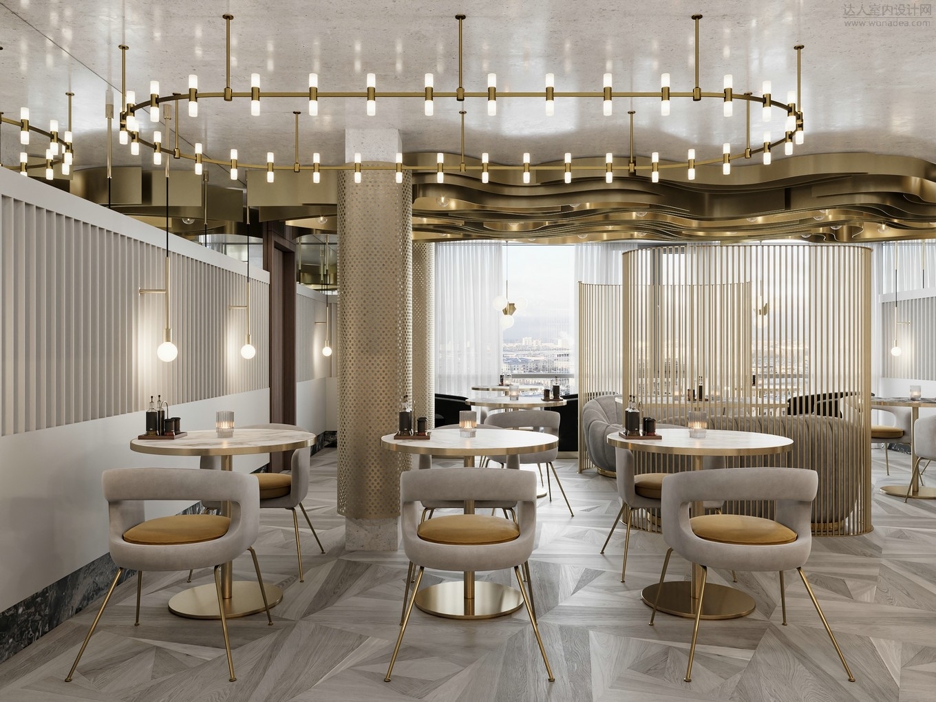 DE&DE--现代轻奢风+黄铜,五星酒店的局部改造 - 酒店餐饮 - 达人室内设计网 - Powered by Discuz!