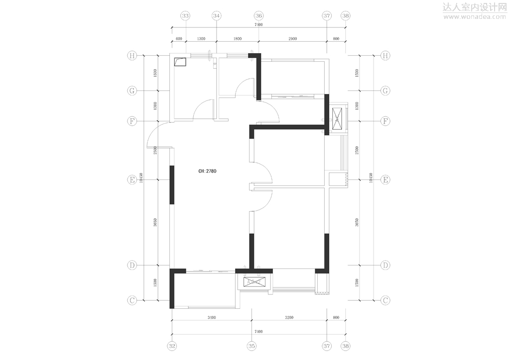 03-A户型精装房施工图-原始平面xx.jpg