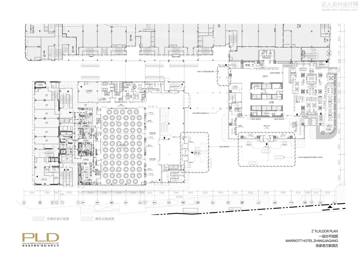 PLD刘波设计--张家港万豪酒店[含平面图与效果图] - 酒店餐饮 - 达人室内设计网 - Powered by Discuz!