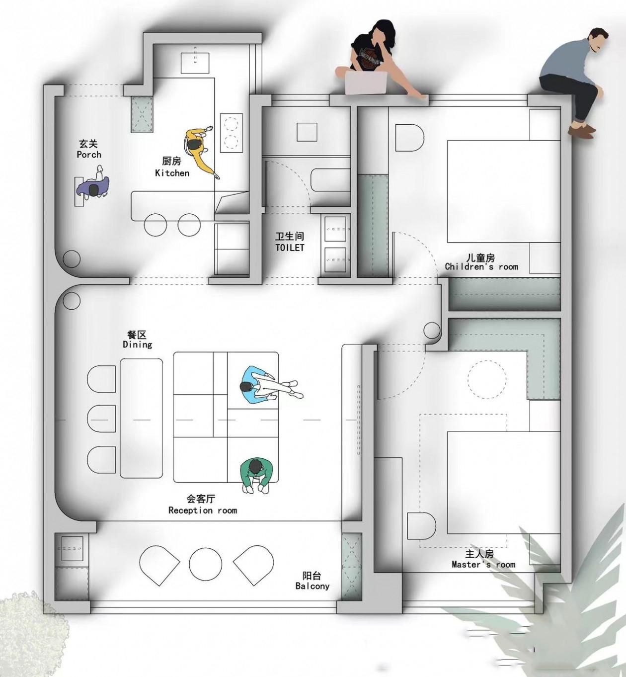 79㎡常见两室，时尚感改造