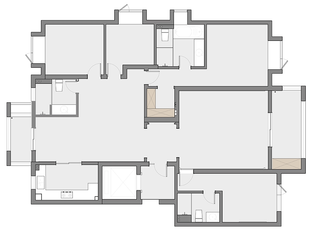 武汉支点设计 ·泛悦城/194㎡/现代法式