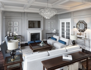 Svetlana Nezus设计--Traditional open living room