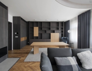 SOA architekti设计--布拉格黑色质感公寓