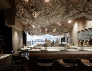 合作舍建筑设计--石窟与云 Sushi Hanzo深圳餐厅