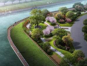 河道景观设计案例效果图