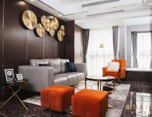 BELLA VITA 贝纳软装--小空间里的橙奢 - 重庆國富沙磁巷