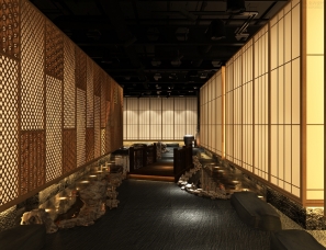 峰子也设计-六百平面日本料理店