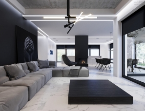 Studio Light Design--黑白灰现代简约住宅，简单不失精致！