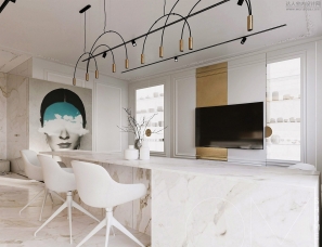 【首发】Design Lviv--白色大理石和金色配饰打造的豪华家居