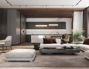 IQOSA设计--暖棕+灰 莫斯科公寓