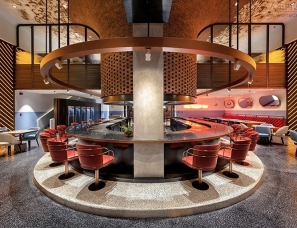 4Space Interior Design--迪拜波斯湾海滩 AtmosFire 烧烤餐厅