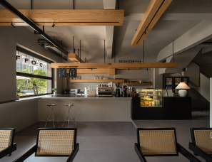 【首发】葛根土室内设计事务所--台州可式咖啡皙之蜜生活馆