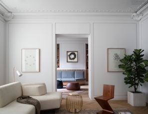 Studio Razavi--温暖的现代巴黎公寓，优雅简洁