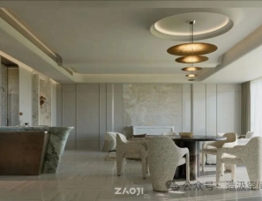 造波空间设计 | 玉环海月潮鸣250㎡大平层