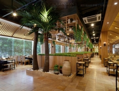 锦园四季椰子鸡餐厅设计｜体验天然椰树风情