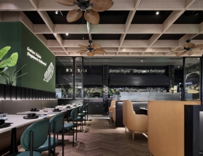 星美聚餐厅设计，跟随‘鱼尾狮’，游走新加坡风情餐厅！