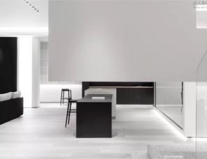 天汇设计--黑白极简空间，感受洁净设计的质感与魅力