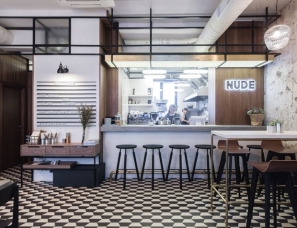NUDE Coffee & Wine Bar in Moscow by Form Bureau