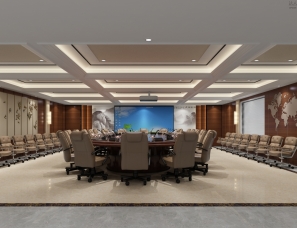 现代新中式会议室