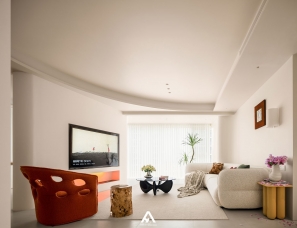 南昌阿鹤设计 | 自带清凉感的家，淡彩绿意~