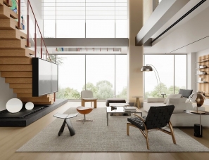  林一築造设计事务所 | 360m²「春日协奏曲」韵律感的家