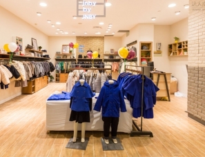 儿童服装专卖店设计案例效果图