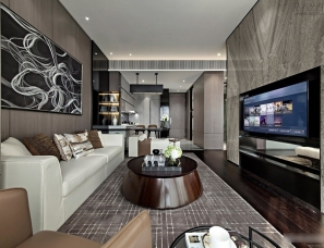 深圳矩阵纵横设计--重庆英利金融街公寓样板房