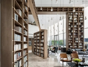 尚壹扬设计--“解构的图书馆”1300㎡武汉凤起乐鸣销售中心