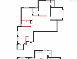 苏州河高层三房户型改造（附原始户型图）