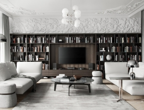 Living room design+Warm living room