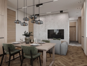 DE&DE Studio--高级灰+木质 莫斯科小户型家庭公寓