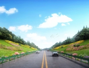道路绿化景观设计案例效果图