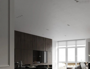 ArtPartner Architects--三居室，灰白色的轻奢感