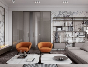 IQOSA--STYLISH APARTMENT 橙色系+灰 国外时尚公寓