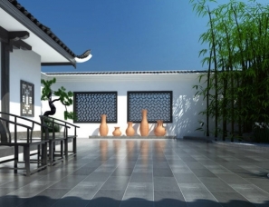 中式风格庭院院子设计案例效果图
