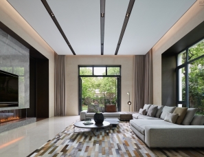 壹舍设计--1500m2上海西郊明苑别墅与自然同居展顶级大宅气度身上�{色