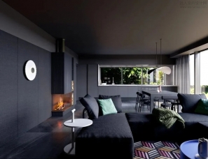 ZROBYM architects--高级黑住宅，墙面这样设计更有质感174㎡