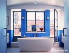 【色彩家】维多利亚蓝卫生间，低调大气之美