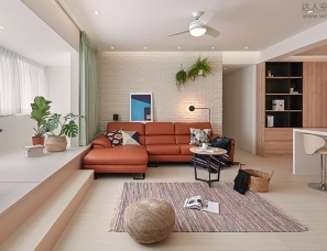 巢空间设计--台北 30 坪缤纷北欧风公寓