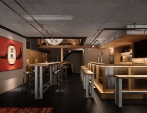 FX.D发喜空间设计--重庆武鸟日式餐酒吧
