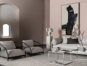 Lotta Agaton--瑞典精心策划的家，皮粉色与灰色完美搭配