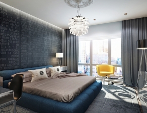 Kapran Design--NAVY BLUE BEDROOM