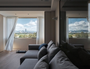 上上室內设计--鸟瞰城市天际线景观的公寓