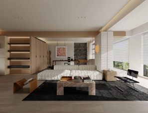  林一築造设计事务所 | 180m²把温柔和浪漫藏进晚安