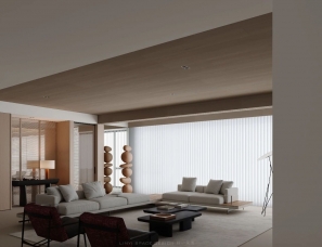 林一築造设计事务所 | 325m²被这个木调简奢的家美到