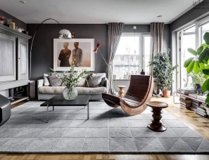 Scandinavian Style Meets Gray Panache Inside This Stockholm Apartment