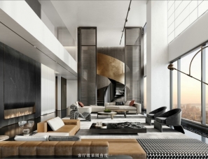 CCD设计丨武汉当代天誉顶层住宅方案+效果图