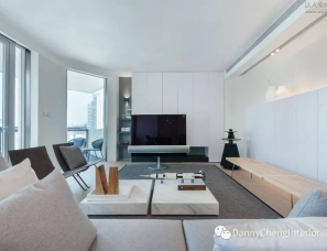 香港郑炳坤设计--半山公寓 大道极简，黑白灰